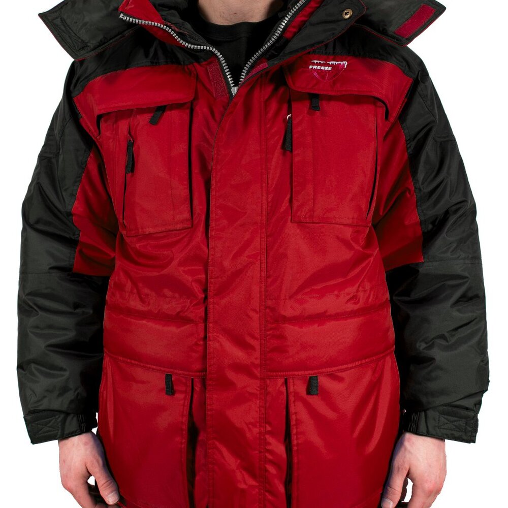 Men's 3in1 Winter Jacket Coat Parka & Vest (3XL, Red)